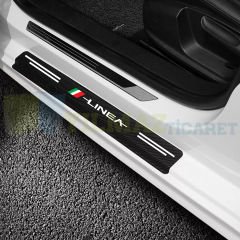 Fiat Linea Karbon Kapı Eşiği Koruma Oto Sticker Etiket 4 Parça