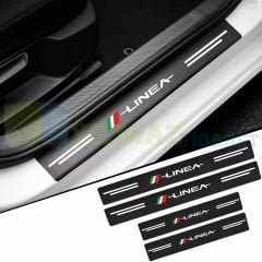 Fiat Linea Karbon Kapı Eşiği Koruma Oto Sticker Etiket 4 Parça