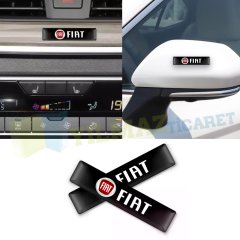 Fiat Logo Arma Yan Ayna Vites Torpido Konsol Damla Sticker 2 Adet