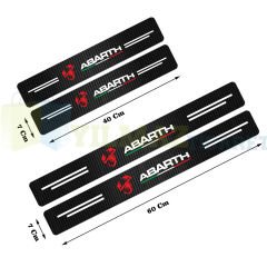 Fiat Abarth Karbon Kapı Eşiği Koruma Oto Sticker Etiket 4 Parça