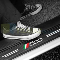Fiat 500 Karbon Kapı Eşiği Koruma Oto Sticker Etiket 4 Parça