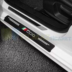 Fiat 500 Karbon Kapı Eşiği Koruma Oto Sticker Etiket 4 Parça