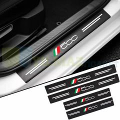 Fiat 500 Karbon Kapı Eşiği Koruma Oto Sticker Etiket 4 Parça
