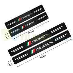 Fiat Egea Karbon Kapı Eşiği Koruma Oto Sticker Etiket 4 Parça