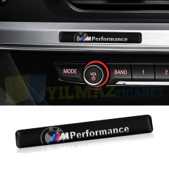 Bmw M Performance Torpido Konsol Logo Arma Amblem Metal Siyah-Gümüş Yüksek Kalite 1 Adet