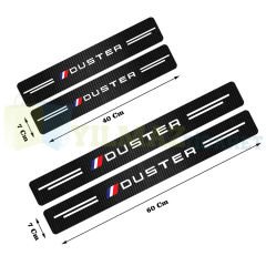 Dacia Duster Karbon Kapı Eşiği Koruma Oto Sticker Etiket 4 Parça