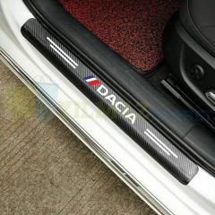 Dacia Karbon Kapı Eşiği Koruma Oto Sticker Etiket 4 Parça