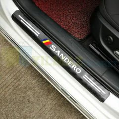 Dacia Sandero Karbon Kapı Eşiği Koruma Oto Sticker Etiket 4 Parça