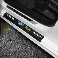 Ford Fiesta Karbon Kapı Eşiği Koruma Oto Sticker Etiket 4 Parça