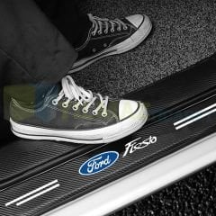 Ford Fiesta Karbon Kapı Eşiği Koruma Oto Sticker Etiket 4 Parça