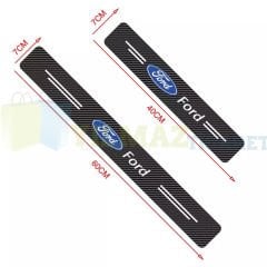 Ford Karbon Kapı Eşiği Koruma Oto Sticker Etiket 4 Parça