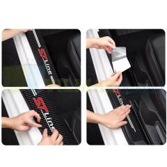 Ford St Line Karbon Kapı Eşiği Koruma Oto Sticker Etiket 4 Parça