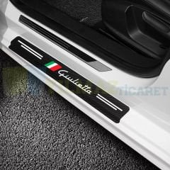 Alfa Romeo Giulietta Karbon Kapı Eşiği Koruma Oto Sticker 4 Parça