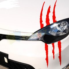 Monster Pençe Kaput Far Cam Oto Sticker Araba Etiket Yapıştırma