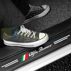 Alfa Romeo Karbon Kapı Eşiği Koruma Oto Sticker 4 Parça