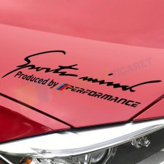 Bmw M Performance Sport Mind Oto Kaput Sticker Etiket Yapıştırma