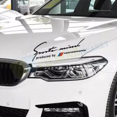 Bmw M Performance Sport Mind Oto Kaput Sticker Etiket Yapıştırma