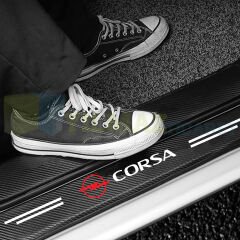 Opel Corsa Karbon Kapı Eşiği Koruma Oto Sticker 4 Parça