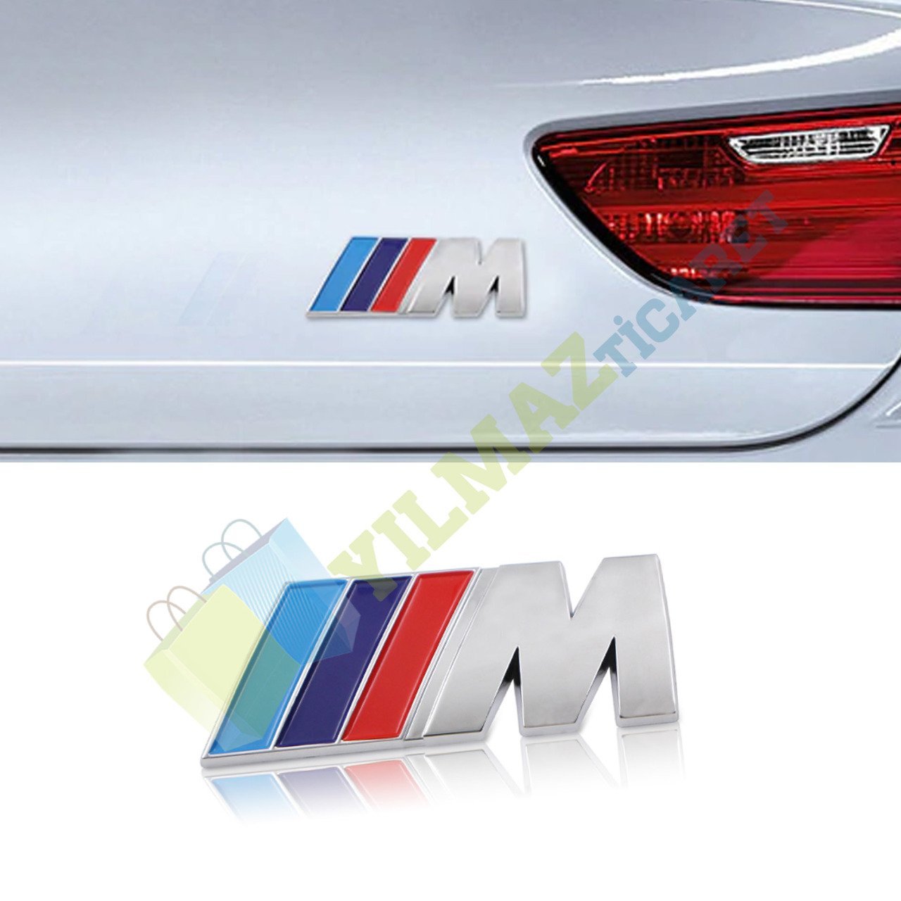 BMW M Bagaj Logo PLASTİK Krom Kaplama Amblem Stok Bitirme Fiyatı