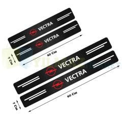Opel Vectra Karbon Kapı Eşiği Koruma Araba Etiket Oto Sticker Yapıştırma Çıkartma 4 Parça