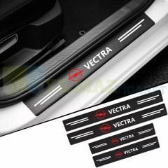 Opel Vectra Karbon Kapı Eşiği Koruma Araba Etiket Oto Sticker Yapıştırma Çıkartma 4 Parça