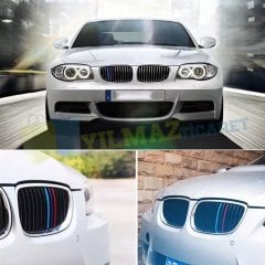 Bmw M Çizgi Şerit Panjur Ön Izgara Oto Sticker Yapıştırma Etiket