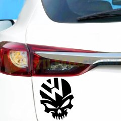 Volkswagen Logo Kurukafa Oto Sticker Tampon Kaput Bagaj Etiket Yapıştırma Kaliteli Folyo