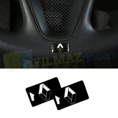 Renault Logo Torpido Vites Direksiyon Jant Damla Sticker Etiket 4 Adet
