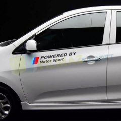 Bmw M Logo Motor Sport Powered By Yan Kapı Oto Sticker Etiket 2 Adet
