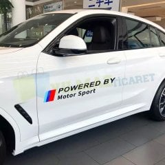 Bmw M Logo Motor Sport Powered By Yan Kapı Oto Sticker Etiket 2 Adet