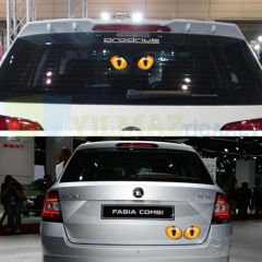Tüm Araçlara Fiat Toyota Renault Bmw Kedi Gözü Arma Araba Yan Dikiz Ayna Bagaj Cam Oto Sticker