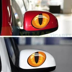 Tüm Araçlara Fiat Toyota Renault Bmw Kedi Gözü Arma Araba Yan Dikiz Ayna Bagaj Cam Oto Sticker