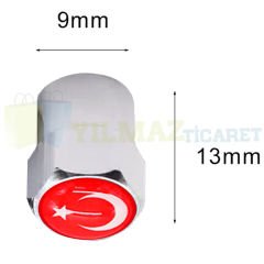 Türk Bayrağı Bayrak Sibop Kapağı Jant Direksiyon Vites Torpido Damla Sticker Etiket 4+10 Adet