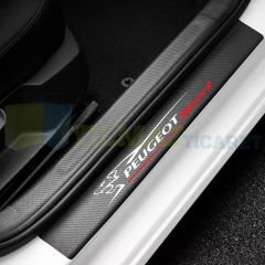 Peugeot Sport Arma Karbon Kapı Eşiği Koruma Araba Etiket Oto Sticker Yapıştırma 4 Parça