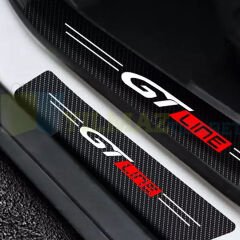Peugeot Gt Line Arma Karbon Kapı Eşiği Koruma Araba Etiket Oto Sticker Yapıştırma 4 Parça