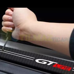 Peugeot Gt Line Arma Karbon Kapı Eşiği Koruma Araba Etiket Oto Sticker Yapıştırma 4 Parça