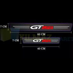Peugeot Gt Line Arma Karbon Kapı Eşiği Koruma Araba Etiket Oto Sticker Yapıştırma 4 Parça