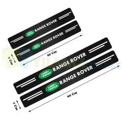 Range Rover Logo Karbon Kapı Eşiği Koruma Araba Etiket Oto Sticker Yapıştırma 4 Parça