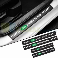 Range Rover Logo Karbon Kapı Eşiği Koruma Araba Etiket Oto Sticker Yapıştırma 4 Parça
