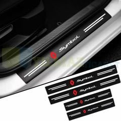 Renault Symbol Logo Arma Karbon Kapı Eşiği Koruma Araba Etiket Oto Sticker Yapıştırma 4 Parça