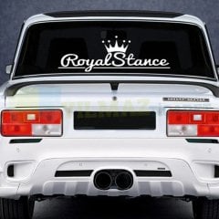 Royal Stance Oto Sticker Arka Cam Tampon Yapıştırma Etiket Çıkartma 1 Adet Kaliteli Folyo