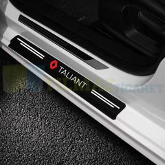 Renault Taliant Logo Arma Karbon Kapı Eşiği Koruma Araba Etiket Oto Sticker Yapıştırma 4 Parça