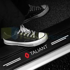Renault Taliant Logo Arma Karbon Kapı Eşiği Koruma Araba Etiket Oto Sticker Yapıştırma 4 Parça