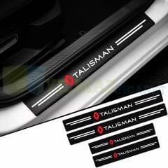Renault Talisman Logo Arma Karbon Kapı Eşiği Koruma Araba Etiket Oto Sticker Yapıştırma 4 Parça