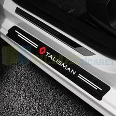 Renault Talisman Logo Arma Karbon Kapı Eşiği Koruma Araba Etiket Oto Sticker Yapıştırma 4 Parça