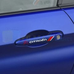 Citroen Logo Kapı Kolu Jant Tampon Yan Ayna Oto Sticker Yapıştırma Etiket Çıkartma 4 Adet