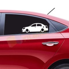 Hyundai Accent Basık Araç Oto Sticker 1 Çift Kaliteli