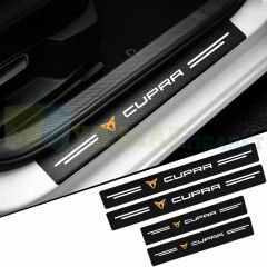 Seat Cupra Karbon Kapı Eşiği Koruma Araba Etiket Oto Sticker Yapıştırma 4 Parça