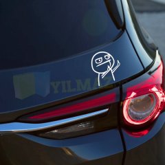 Jdm Orta Parmak Oto Sticker Yapıştırma Araba Etiket 2 Ad Çıkartma