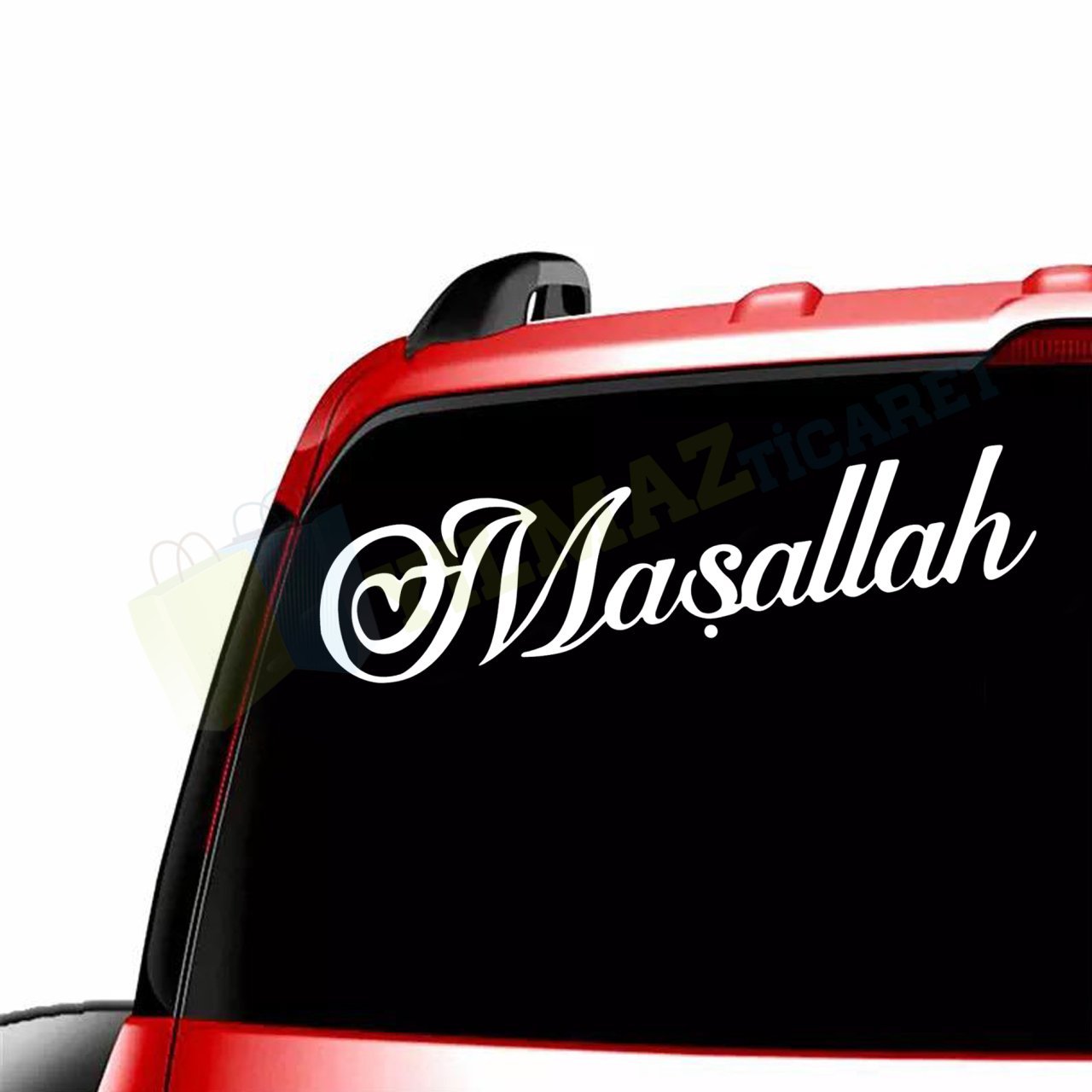 Maşallah Oto Sticker Etiket Araba Yapıştırma Kaliteli Folyo